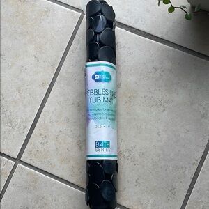 Black Pebbles PVC Tub Mat